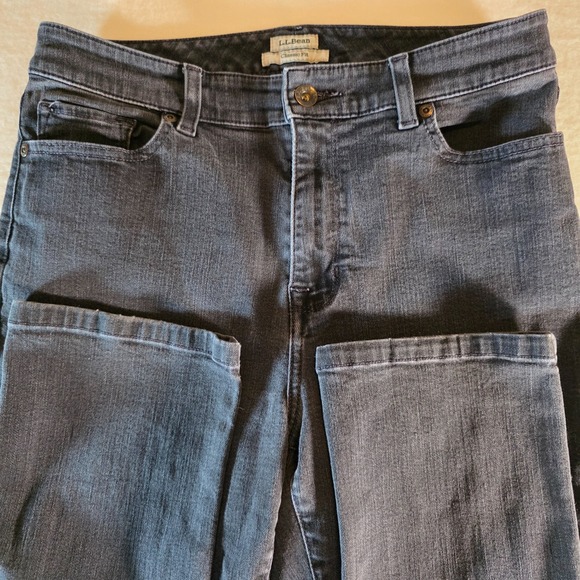 L.L. Bean Denim - L.L.Bean Women's Classic Fit Jeans 10MT Tall Black Stretch Straight Leg Denim